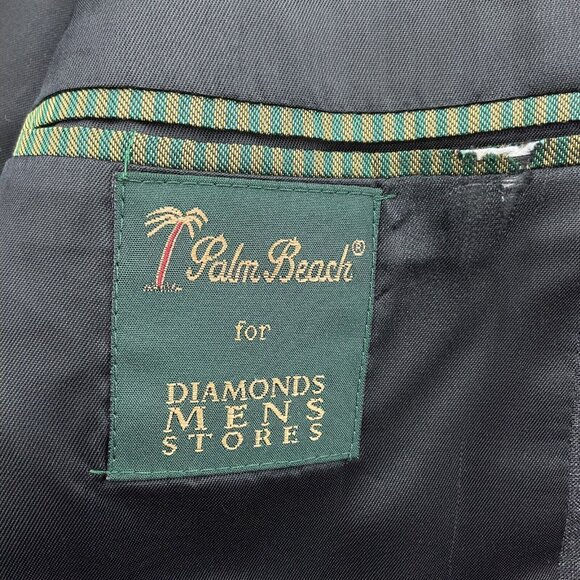 Palm Beach Suit Men 44R/36W x 30L Gray Pinstripe Wool Classic Career 2pc  VTG - Picture 10 of 16